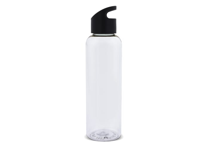 Bouteille publicitaire rPET 600 ml Loop combi Transparent / Noir